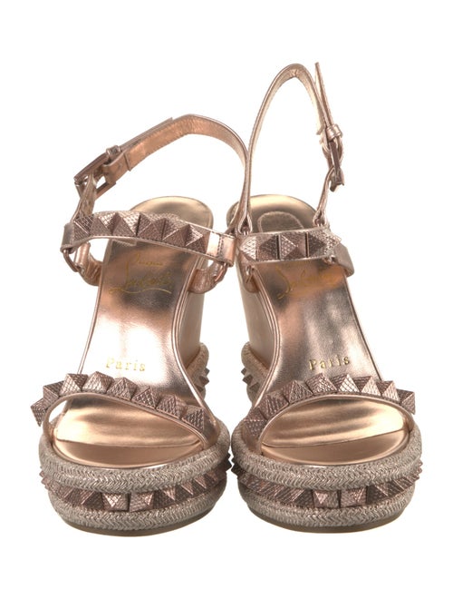 Christian Louboutin Leather Studded Accents Espadrilles