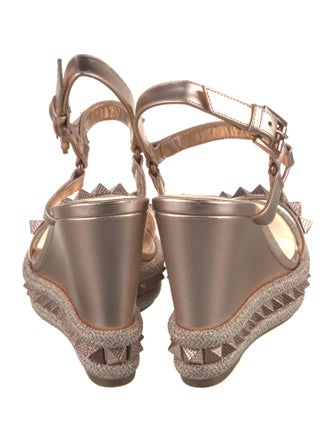 Christian Louboutin Leather Studded Accents Espadrilles