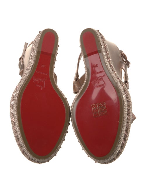 Christian Louboutin Leather Studded Accents Espadrilles