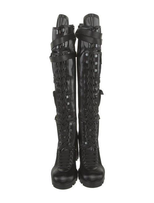 Christian Louboutin Nylon Lace-Up Boots