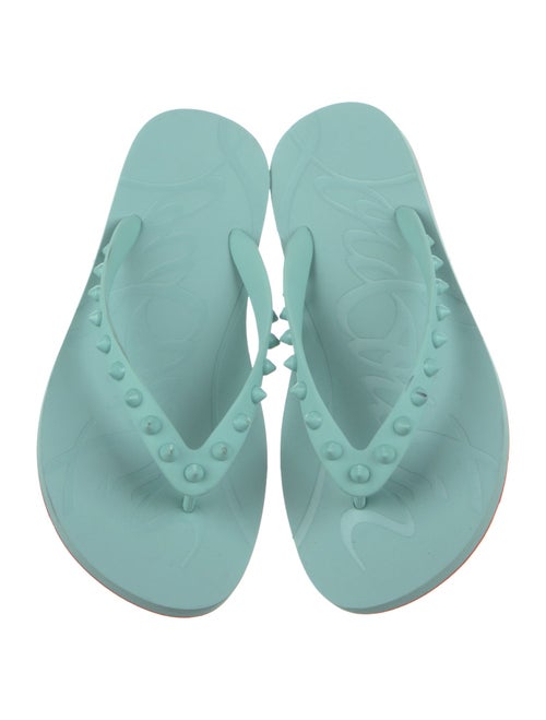 Christian Louboutin Rubber Studded Accents Flip Flops