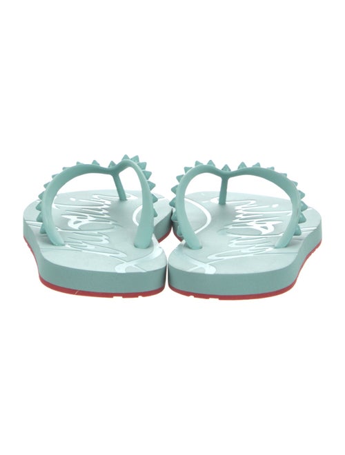 Christian Louboutin Rubber Studded Accents Flip Flops