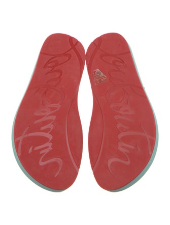 Christian Louboutin Rubber Studded Accents Flip Flops