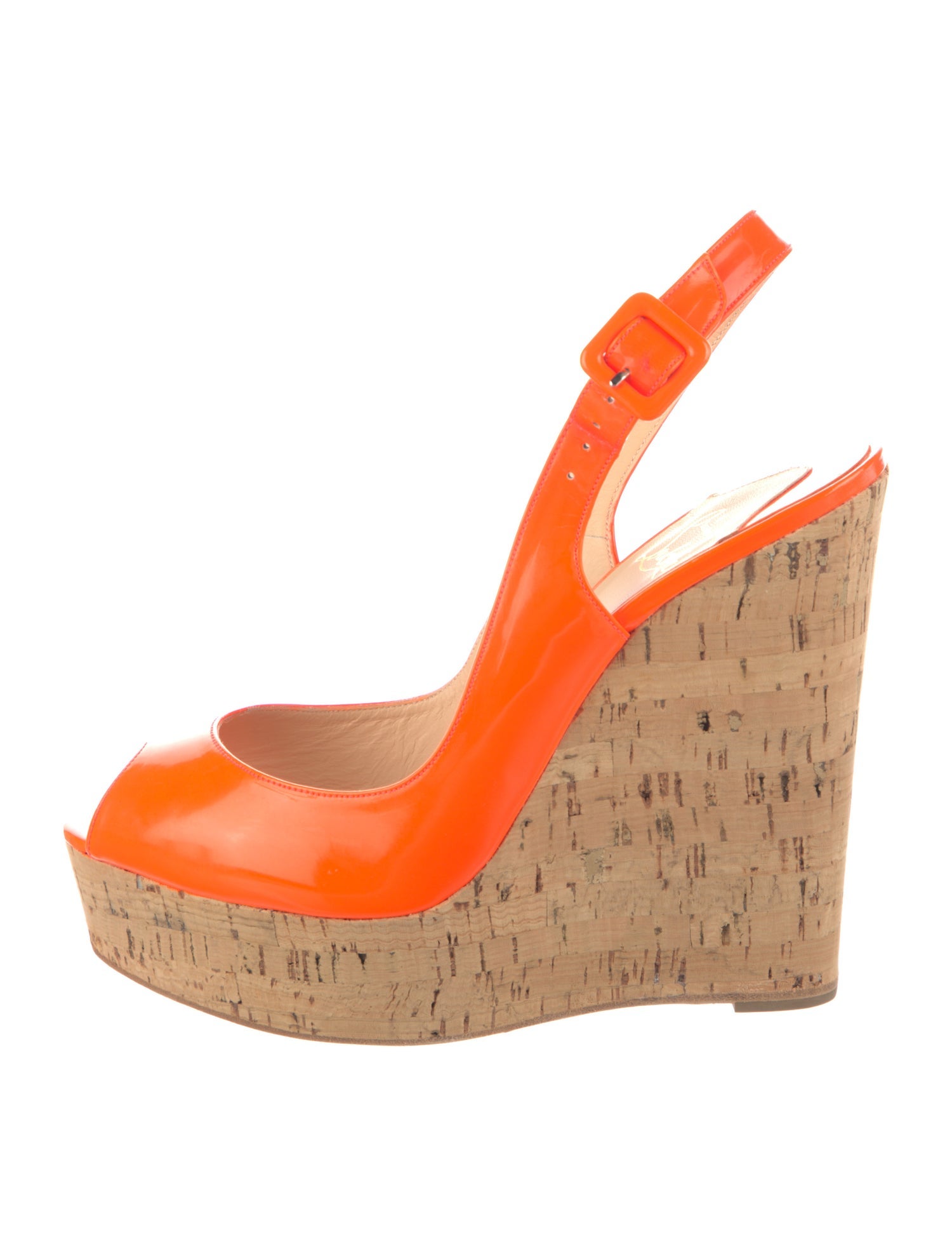 Christian Louboutin Patent Leather Slingback Pumps