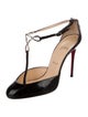 Christian Louboutin Patent Leather T-Strap Pumps