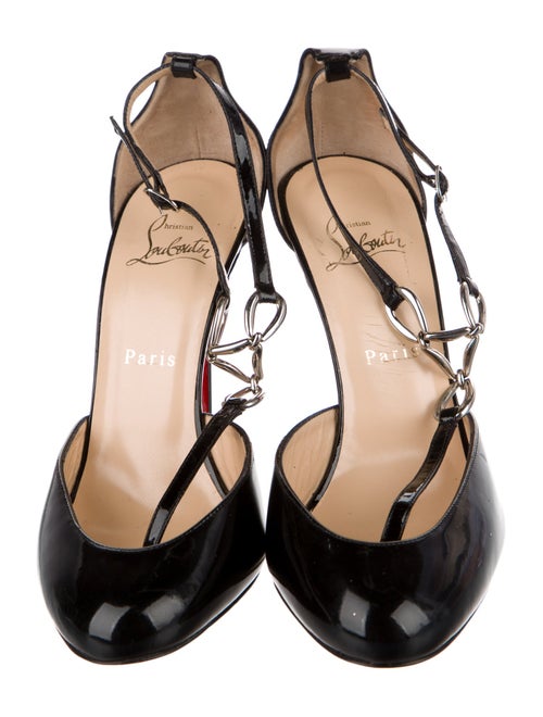 Christian Louboutin Patent Leather T-Strap Pumps
