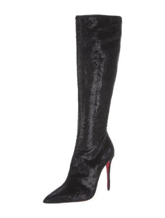 Christian Louboutin Glitter Accents Boots
