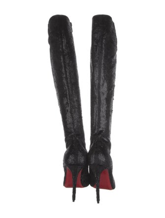 Christian Louboutin Glitter Accents Boots