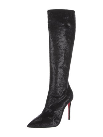 Christian Louboutin Glitter Accents Boots