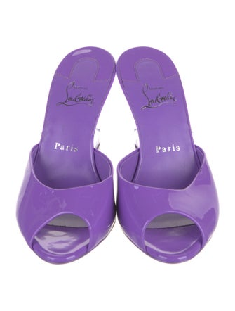 Christian Louboutin Patent Leather Slides