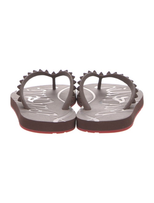 Christian Louboutin Rubber Studded Accents Flip Flops