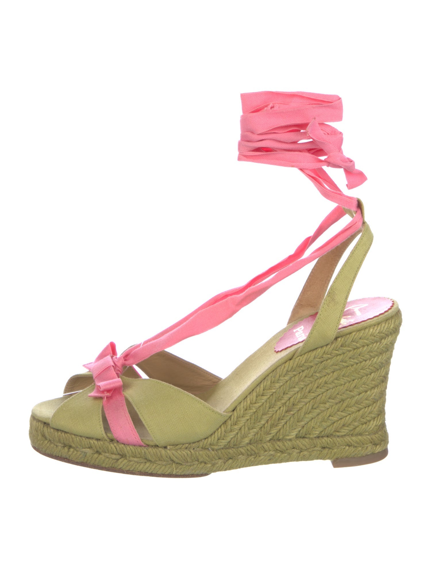Christian Louboutin Canvas Bow Accents Espadrilles