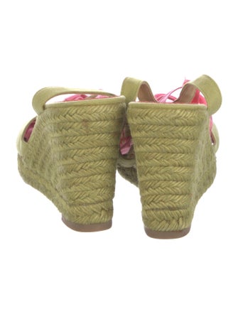 Christian Louboutin Canvas Bow Accents Espadrilles