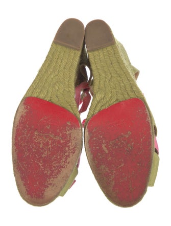 Christian Louboutin Canvas Bow Accents Espadrilles