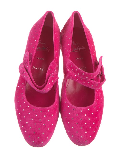 Christian Louboutin Velvet Crystal Embellishments Pumps