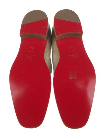 Christian Louboutin Suede Leather Trim Embellishment Boots