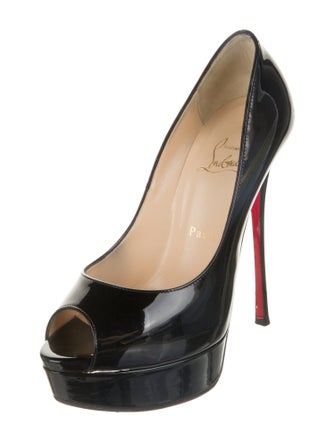 Christian Louboutin Christian Louboutin Fetish Peep 150 Patent Leather Pumps