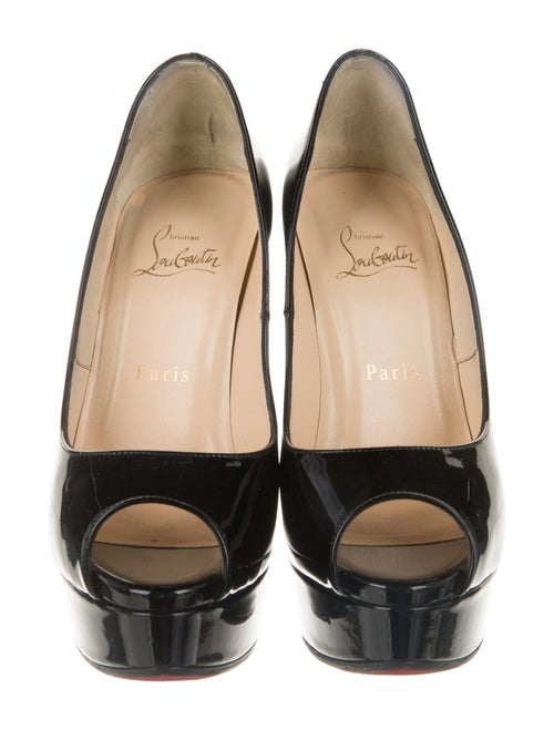 Christian Louboutin Christian Louboutin Fetish Peep 150 Patent Leather Pumps