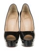 Christian Louboutin Christian Louboutin Fetish Peep 150 Patent Leather Pumps