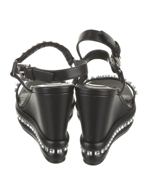 Christian Louboutin Leather Printed Slingback Sandals