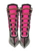 Christian Louboutin Patent Leather Printed Lace-Up Boots
