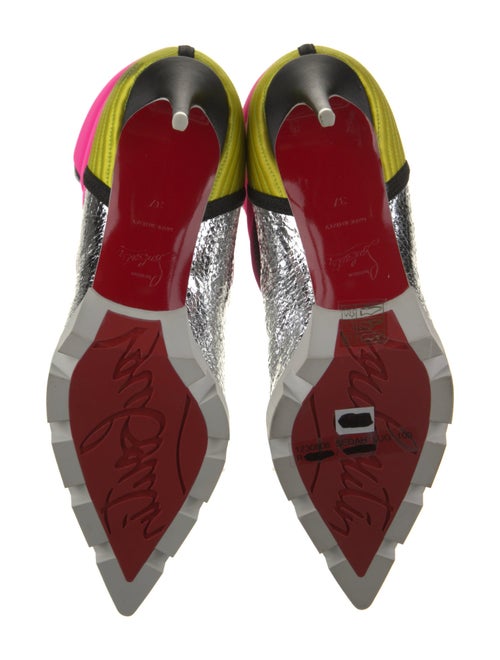 Christian Louboutin Patent Leather Printed Lace-Up Boots