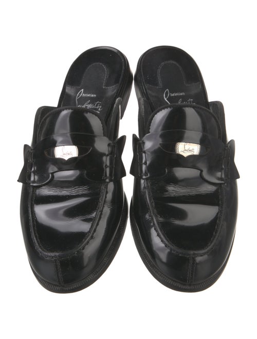 Christian Louboutin Leather Grosgrain Trim Mules
