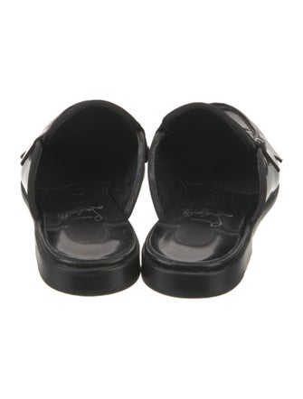 Christian Louboutin Leather Grosgrain Trim Mules