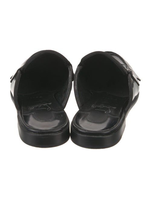 Christian Louboutin Leather Grosgrain Trim Mules