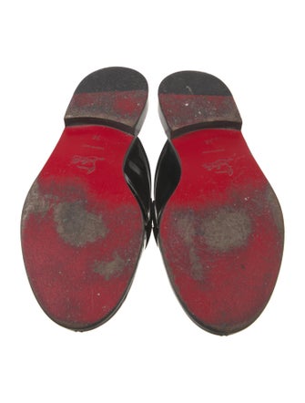 Christian Louboutin Leather Grosgrain Trim Mules