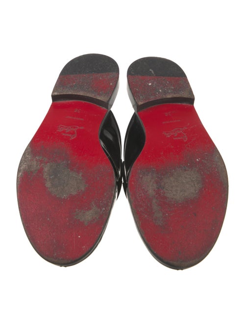 Christian Louboutin Leather Grosgrain Trim Mules