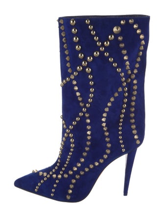 Christian Louboutin Suede Printed Boots