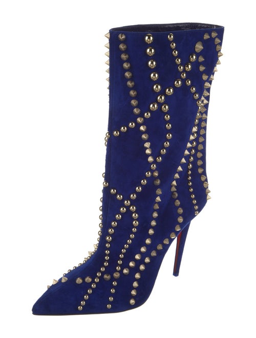 Christian Louboutin Suede Printed Boots