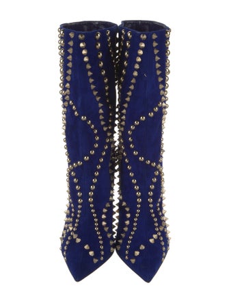 Christian Louboutin Suede Printed Boots