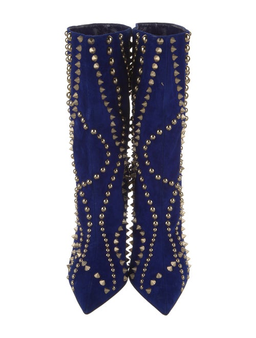 Christian Louboutin Suede Printed Boots