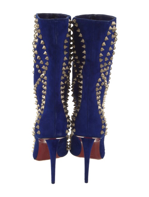 Christian Louboutin Suede Printed Boots
