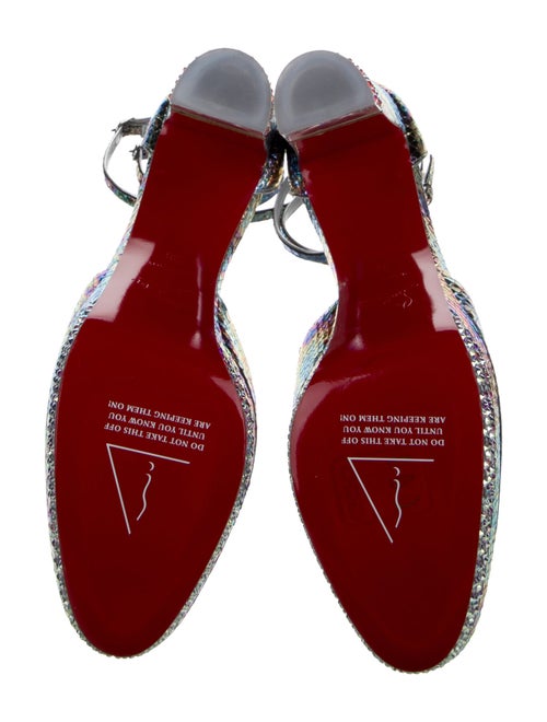 Christian Louboutin Leather Crystal Embellishments D'Orsay Pumps