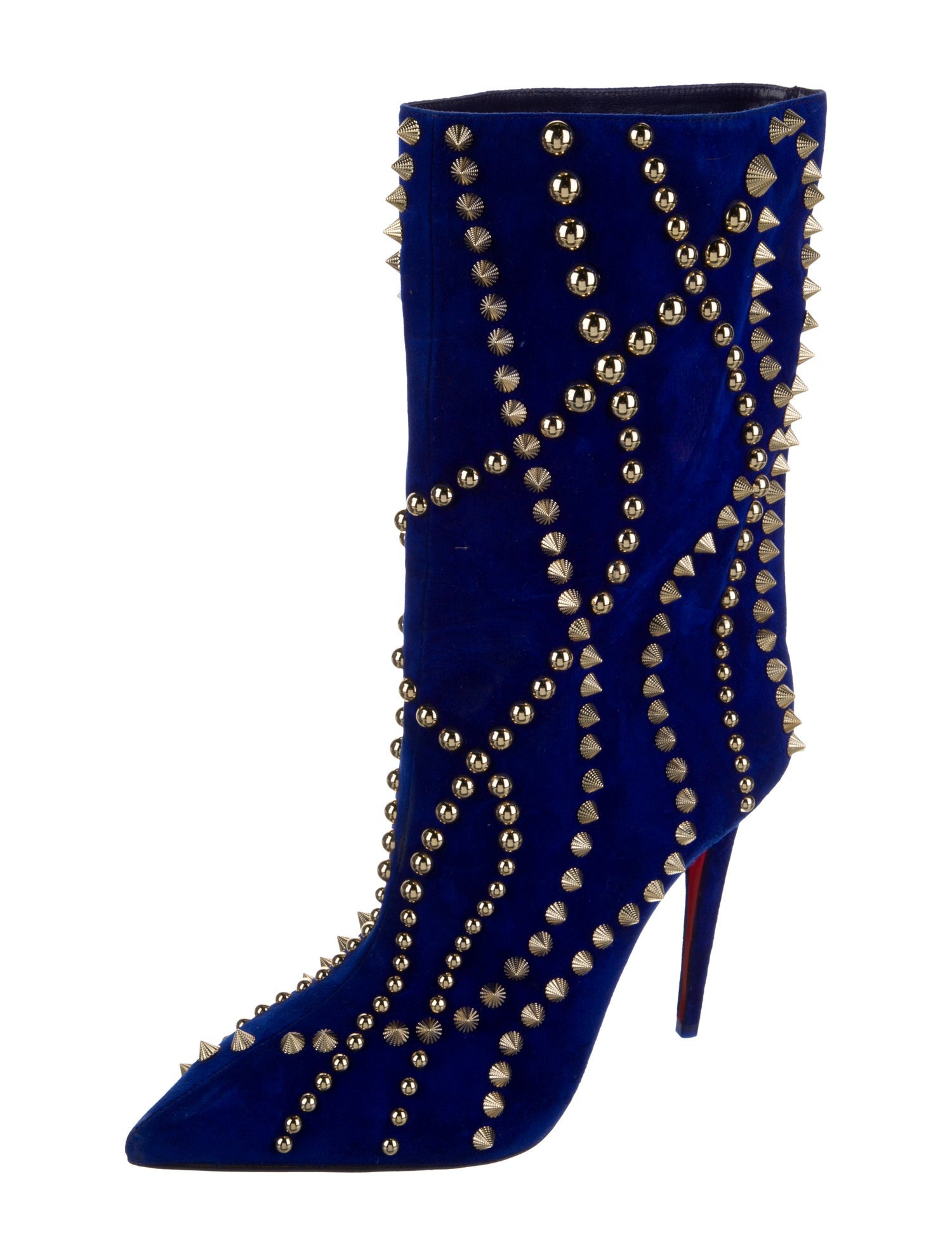Christian Louboutin Suede Printed Boots