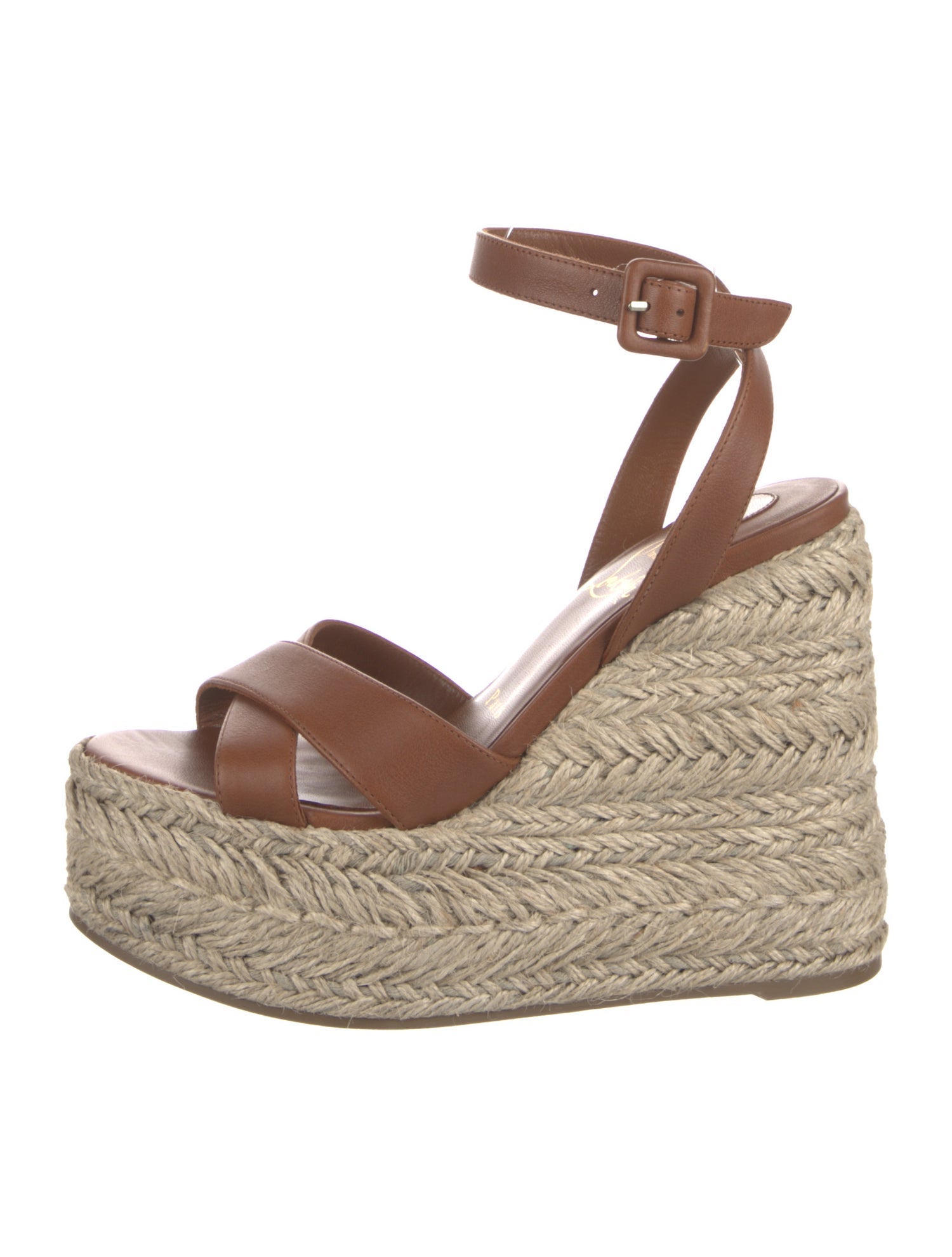 Christian Louboutin Leather Colorblock Pattern Espadrilles