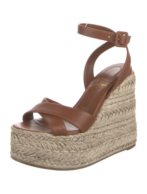 Christian Louboutin Leather Colorblock Pattern Espadrilles