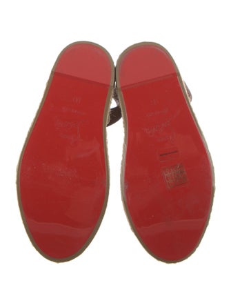 Christian Louboutin Leather Colorblock Pattern Espadrilles