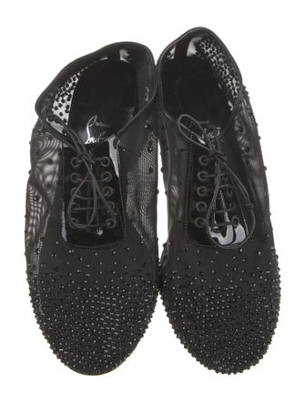 Christian Louboutin Mesh Crystal Embellishments Pumps