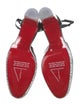 Christian Louboutin Leather Crystal Embellishments D'Orsay Pumps
