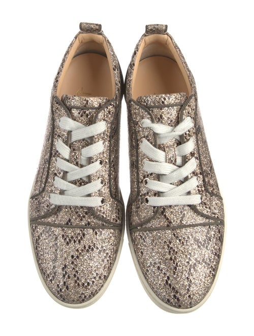Christian Louboutin Glitter Animal Print Sneakers