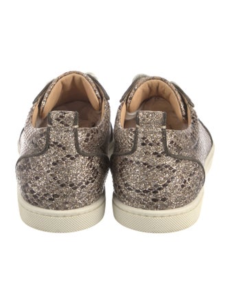 Christian Louboutin Glitter Animal Print Sneakers