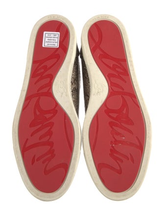 Christian Louboutin Glitter Animal Print Sneakers