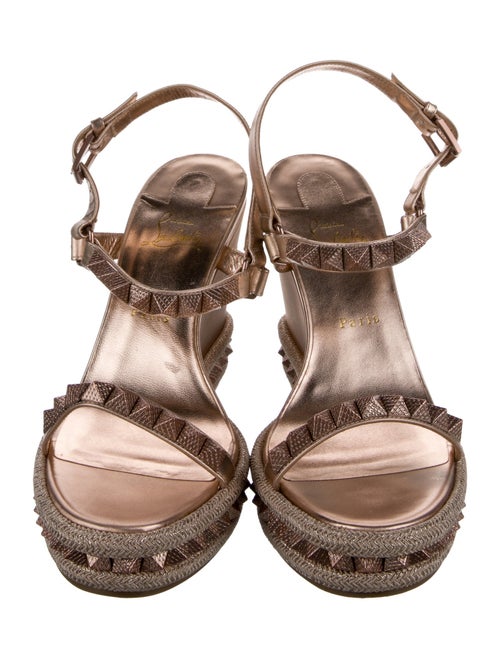 Christian Louboutin Leather Studded Accents Espadrilles