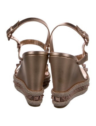 Christian Louboutin Leather Studded Accents Espadrilles