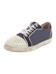 Christian Louboutin Spike Accents Denim Sneakers