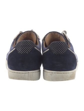Christian Louboutin Spike Accents Denim Sneakers